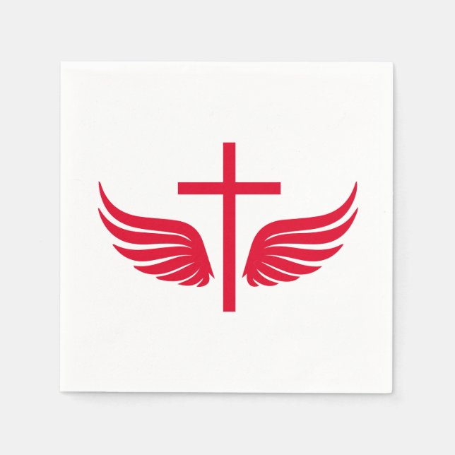 Serviette Jetable Croix chrétienne (Devant)