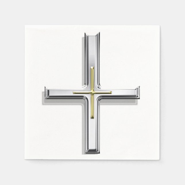 Serviette Jetable Croix dans la foi I (Devant)