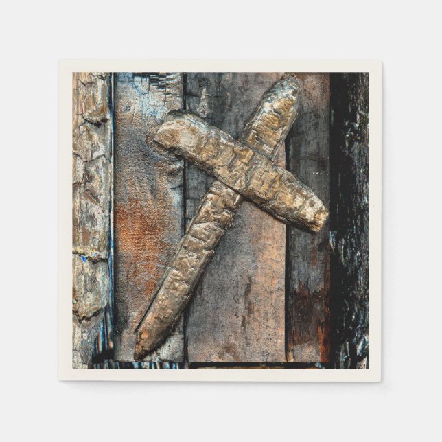 Serviette Jetable Croix de force (Devant)