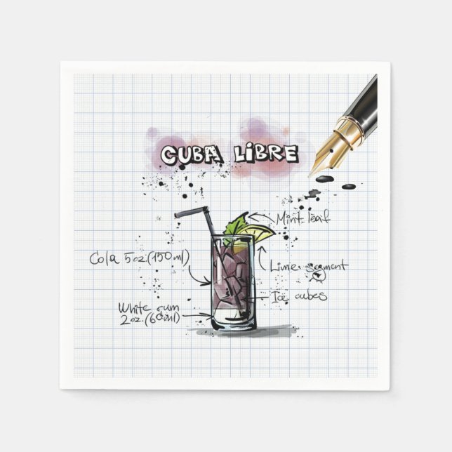 Serviette Jetable Cuba Libre (Devant)