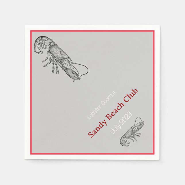 Serviette Jetable Cuisine au homard (Devant)