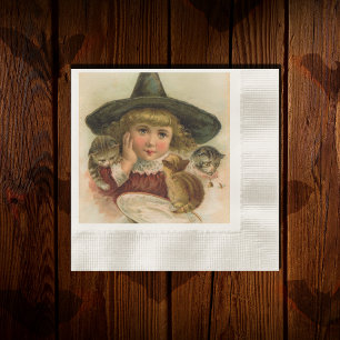 Serviette Jetable Cuite d'Halloween vintage