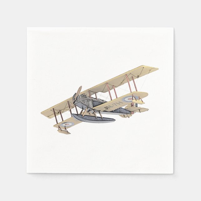 Serviette Jetable Curtiss Flotter Plane Papier Partie serviettes (Devant)