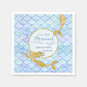 Serviette Jetable Cute Mermaids Poisson Baby shower Faux Parties sci