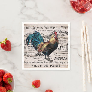Serviette Jetable Cute Pays Coq Vintage Paris serviettes