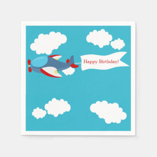 Serviette Jetable Cute Petit Avion Garçon Anniversaire Papier Napki