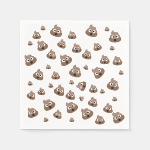 Serviette Jetable Cute Poop Emoji Motif