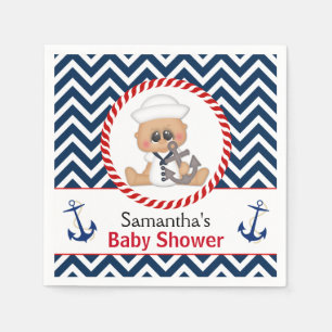 Serviette Jetable Cute Sailor Boy Baby shower nautique