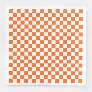 Serviette Jetable Damier orange