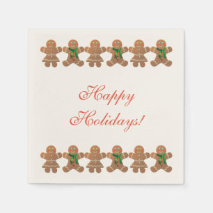Serviette Jetable Dancing Gingerbread Cookies