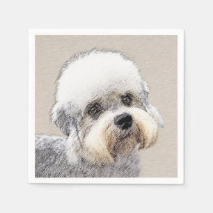 Serviette Jetable Dandie Dinmont Terrier Peinture Chien Art original