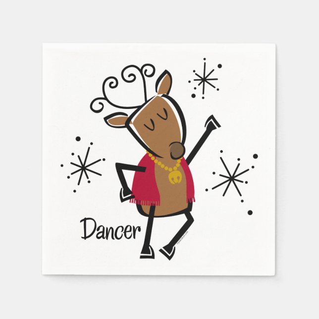 Serviette Jetable Danseuse Reindeer (Devant)