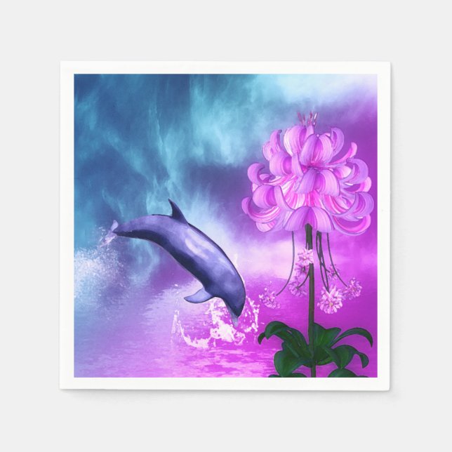 Serviette Jetable Dauphin d'Imaginaire (Devant)