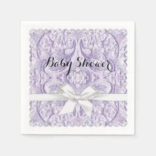 Serviette Jetable Dentelle de cordon avec ruban