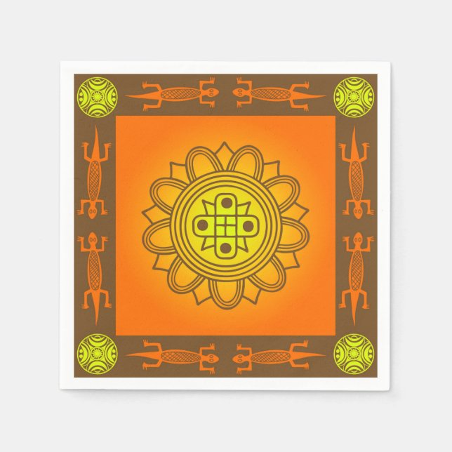 Serviette Jetable Design africain (Devant)