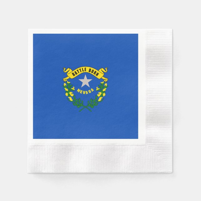 Serviette Jetable Design du drapeau d'état du Nevada (Devant)