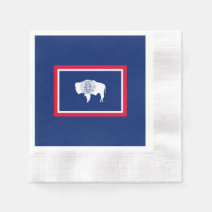Serviette Jetable Design du drapeau d'état du Wyoming