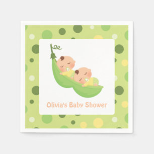 Serviette Jetable Deux petits pois dans une cosse Napservettes pour