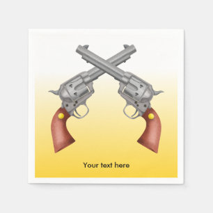 Serviette Jetable Deux Pistols Westen Traversés