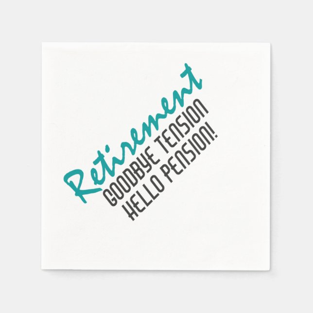 Serviette Jetable Devis de retraite amusant (Devant)