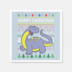 Serviette Jetable Dino Purple Ugly Christmas Sweat Wildlife Series