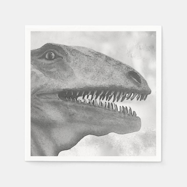Serviette Jetable Dinosaur effrayant (Devant)