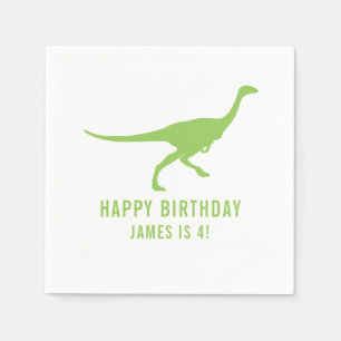 Serviette Jetable Dinosaur Silhouette Personnalisé Anniversaire de f
