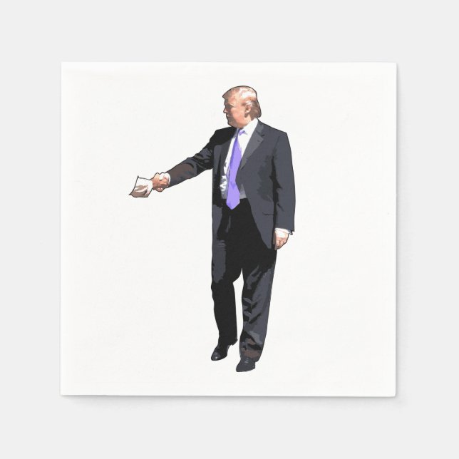Serviette Jetable Donald Trump Cocktail Napkins (Devant)