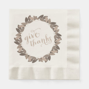 Serviette Jetable Donnez à thanksgiving des mercis les serviettes