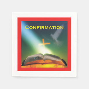 Serviette Jetable Dove de confirmation, Bible, Croix