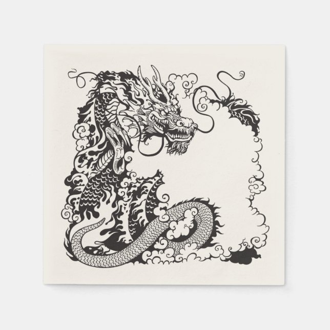 Serviette Jetable dragon (Devant)