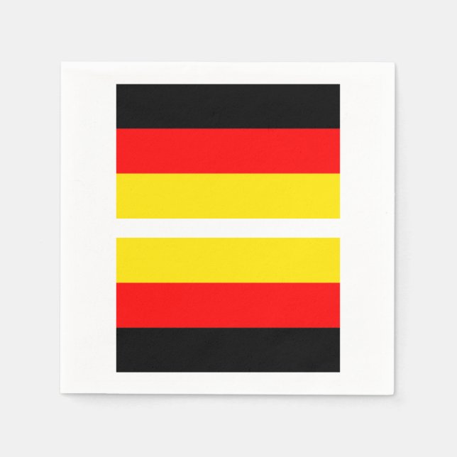 Serviette Jetable Drapeau allemand Napkin (Devant)