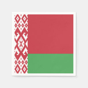 Serviette Jetable Drapeau Biélorusse Patriotique