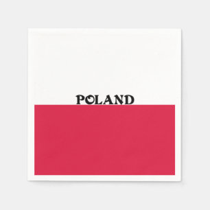 Serviette Jetable Drapeau de la Pologne