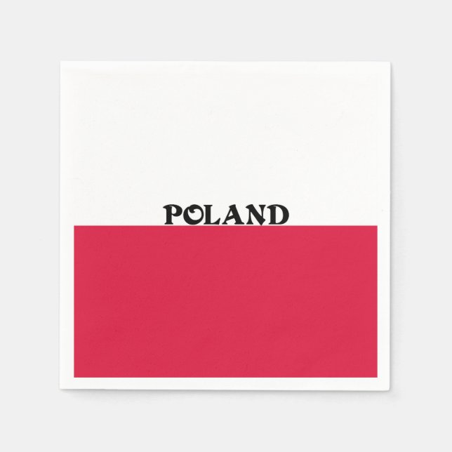 Serviette Jetable Drapeau de la Pologne (Devant)