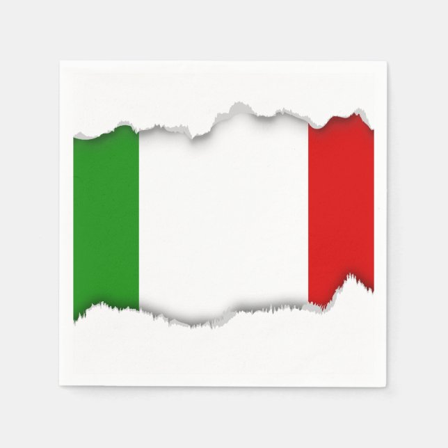 Serviette Jetable Drapeau de l'Italie (Devant)