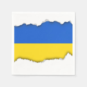 Serviette Jetable Drapeau de l'Ukraine