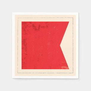 Serviette Jetable Drapeau de signal nautique de la lettre "B"