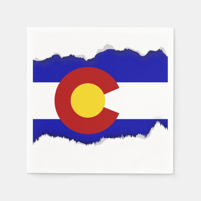 Serviette Jetable Drapeau du Colorado (Devant)
