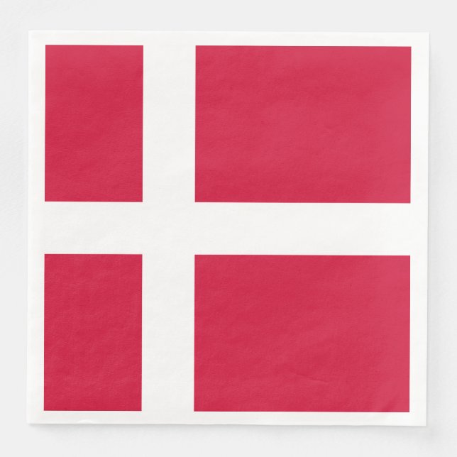 Serviette Jetable Drapeau du Danemark ou drap danois (Devant)