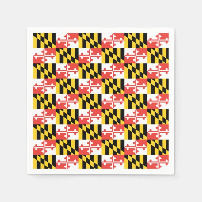 Serviette Jetable Drapeau du Maryland (Devant)