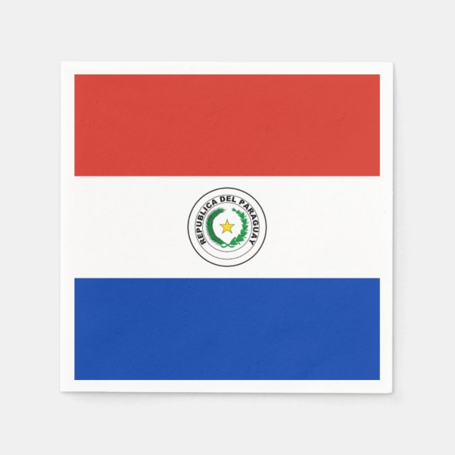 Serviette Jetable Drapeau du Paraguayan (Devant)