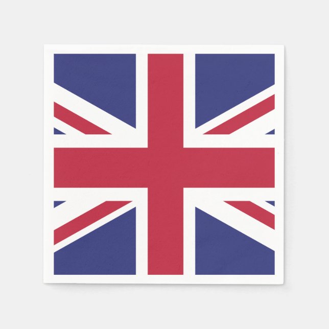 Serviette Jetable Drapeau du Royaume-Uni patriotique (Devant)