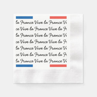 Serviette Jetable Drapeau français, Vive la France, fête du 14 juill