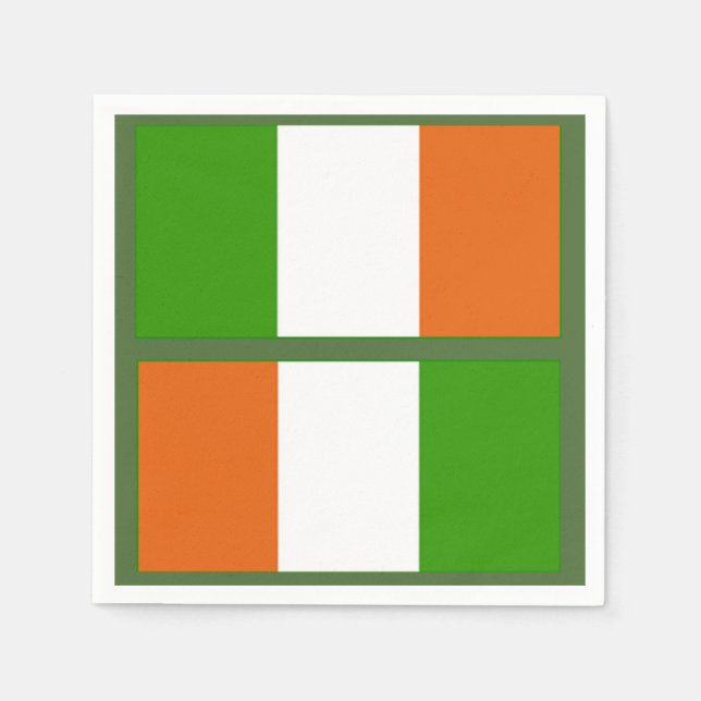 Serviette Jetable Drapeau irlandais Napkin (Devant)