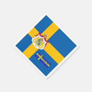 Serviette Jetable Drapeau suédois