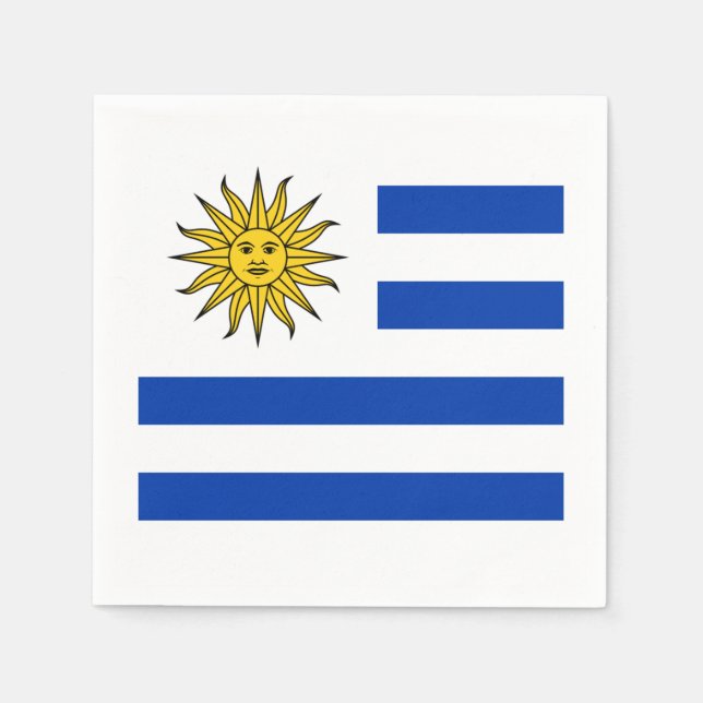 Serviette Jetable Drapeau : Uruguay (Devant)
