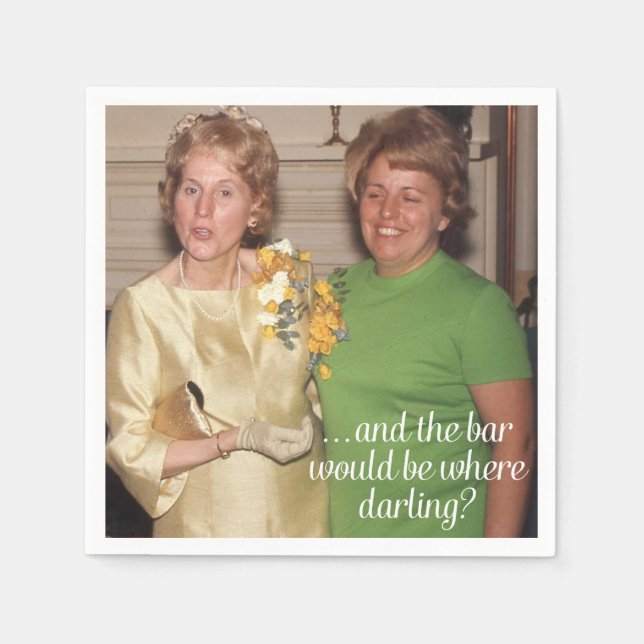 Serviette Jetable Drôle Dames Cocktail Napkins (Devant)