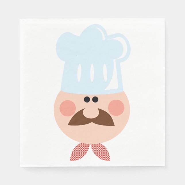 Serviette Jetable Drôle Papier Chef serviettes (Devant)