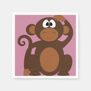 Serviette Jetable Drôle singe